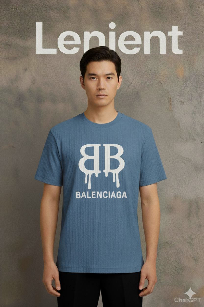π₯ Oversized Drip Balenciaga Logo Tee β Bold Streetwear in air force blue Colour
