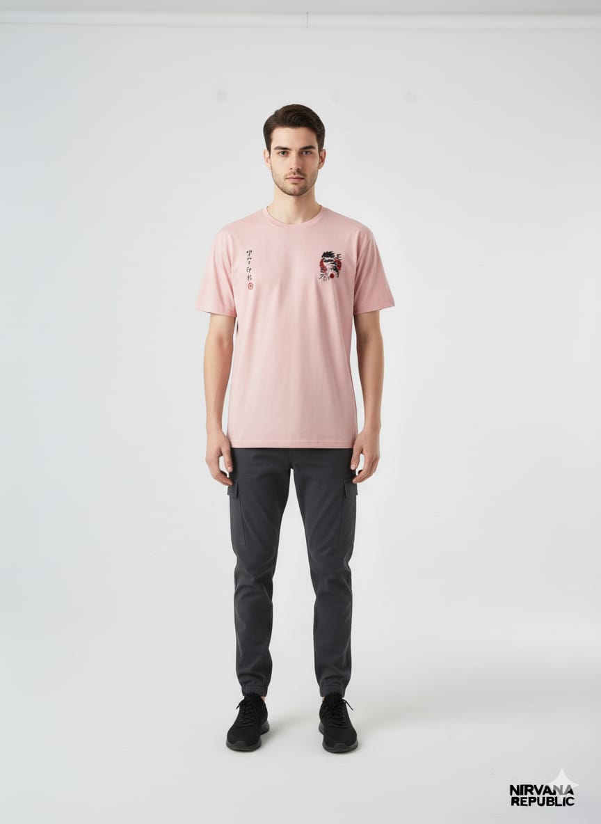 Tokyo Ghoul Ken Kaneki Graphic T-Shirt | Pink Anime Sun Art Tee