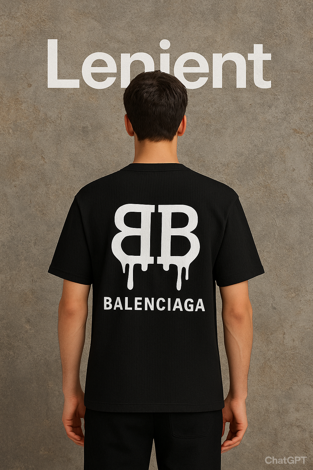 π₯ Oversized Drip balenciaga Logo Tee β Bold Streetwear in black