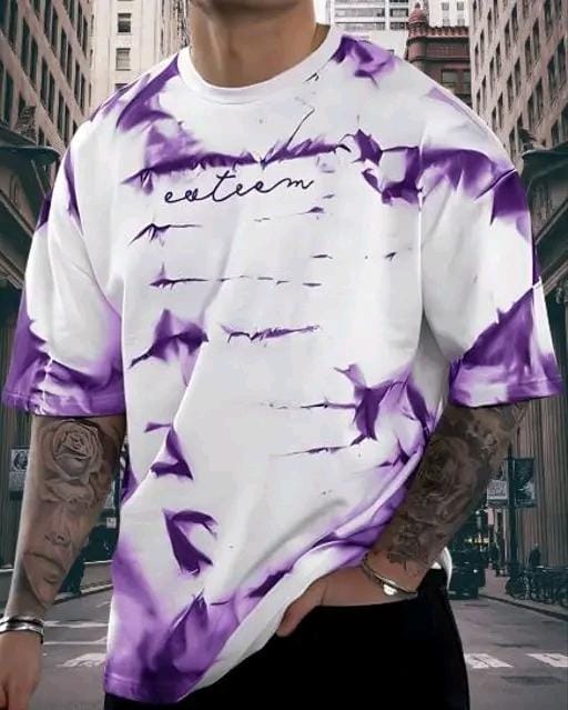 Spab Men & Women Printed Casual Purple, White T-Shirt