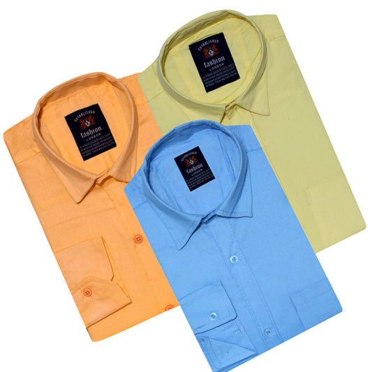 Pack of 3 Plain Shirts