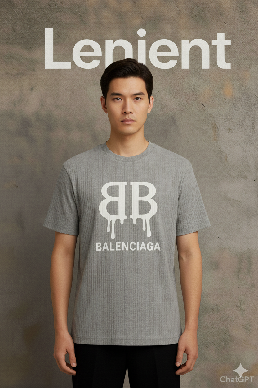 🔥 Oversized Drip balenciaga Logo Tee – Bold Streetwear in grey Colour