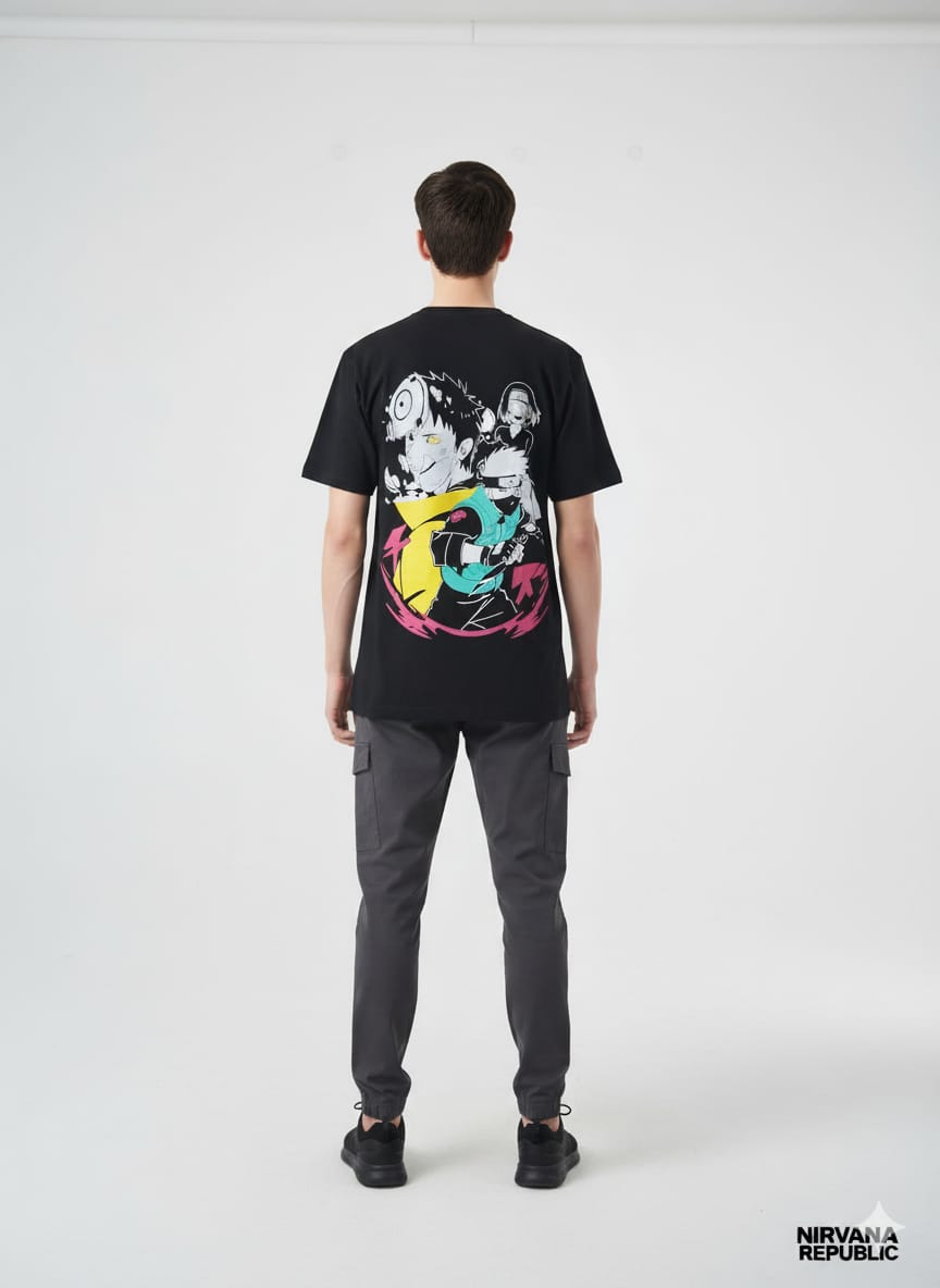 Demon Slayer Upper Rank Demons Collage T-Shirt | Navy Blue Graphic Tee