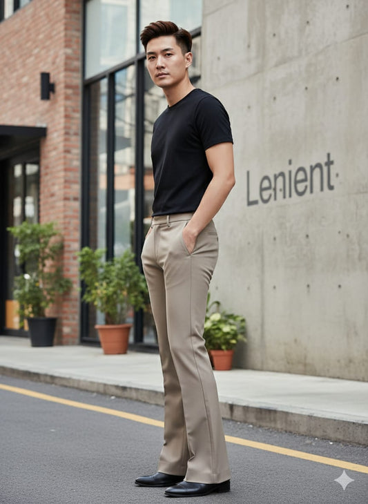 The Lenient Korean Bootcut Pant light brown