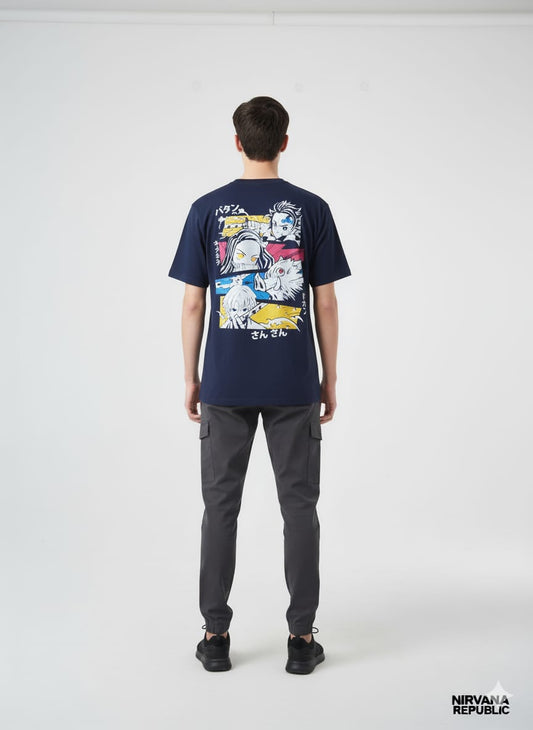 Fire Force Company 8 Graphic T-Shirt | Black Vibrant Anime Tee