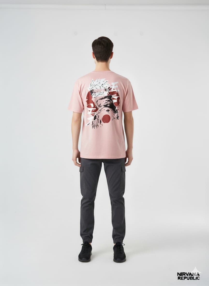 Tokyo Ghoul Ken Kaneki Graphic T-Shirt | Pink Anime Sun Art Tee