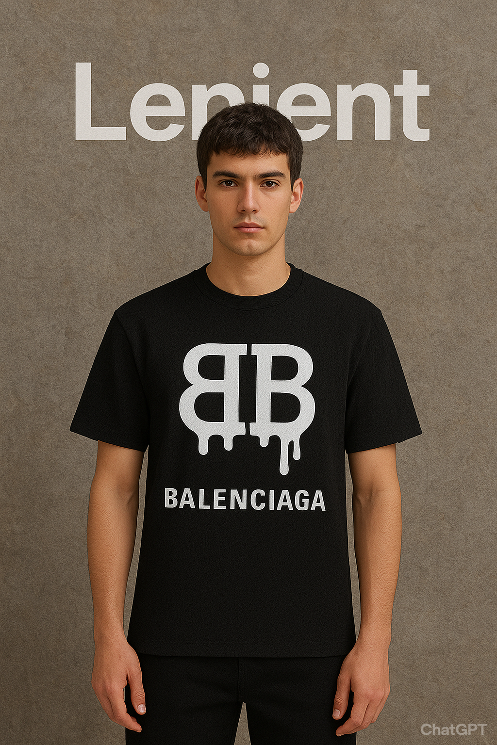 🔥 Oversized Drip balenciaga Logo Tee – Bold Streetwear in black